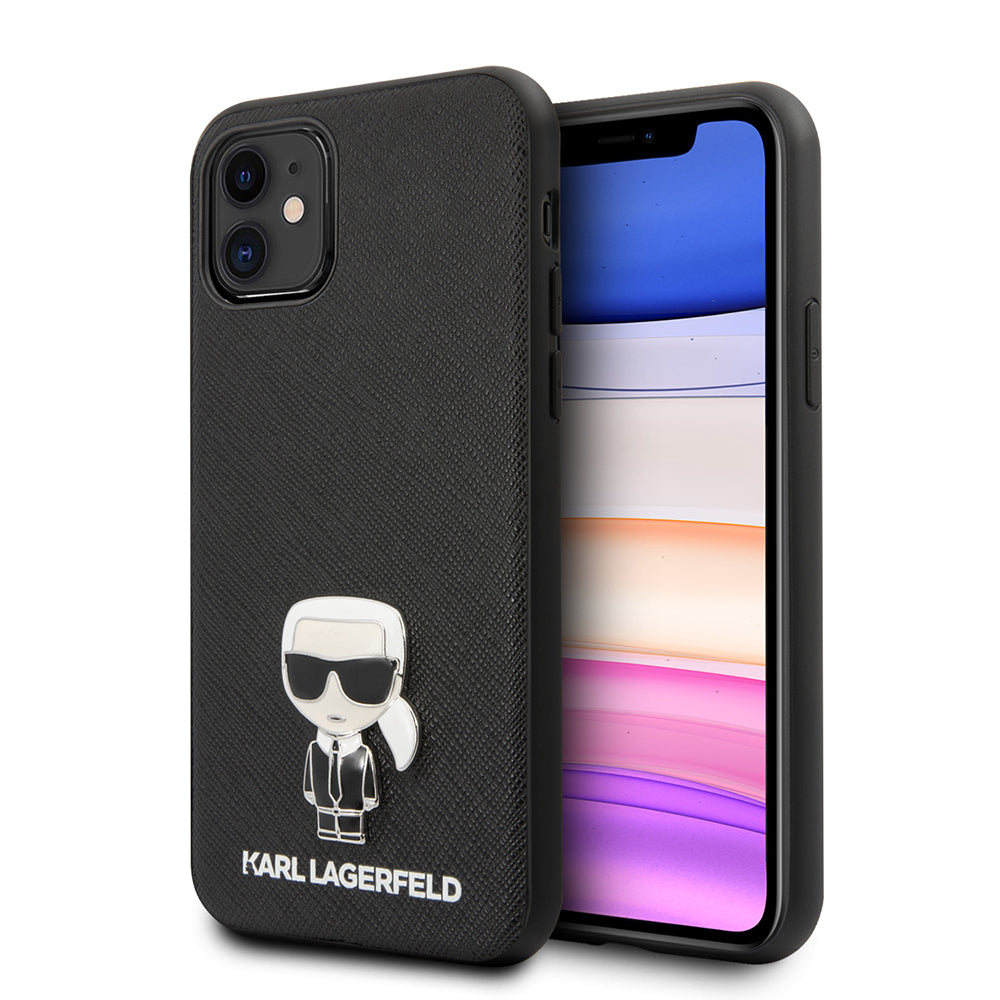 Karl Lagerfeld iPhone 11 Kılıf PU Suni Deri Karl Dizayn Telefon Kılıfı - 1 Karl Lagerfeld iPhone 11 Kılıf PU Suni Deri Karl Dizayn Telefon Kılıfı - 1